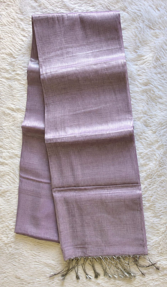 Plain Linen Tissue Saree – Lavender